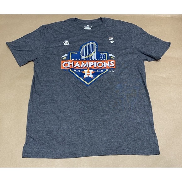 Houston Astros MLB Team Issued on Field 2022 World Series Shirt Gray XL X-Large - Picture 1 of 12